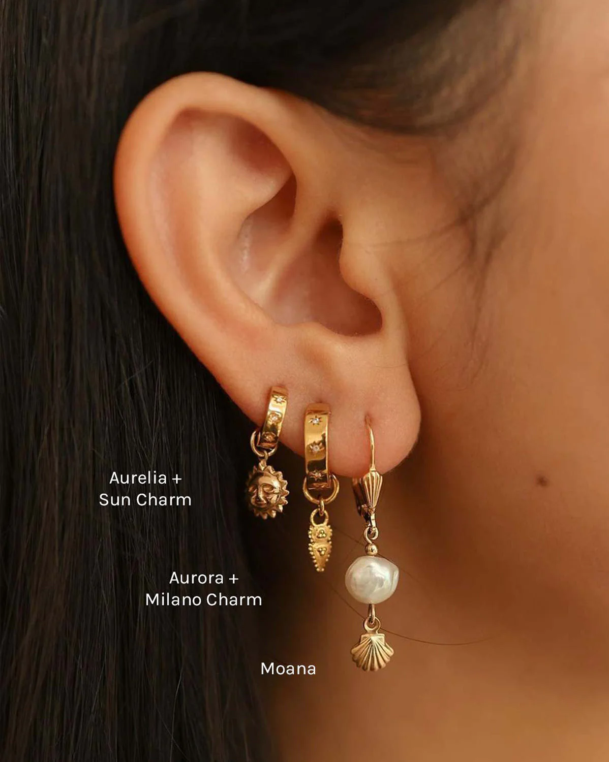 Aurelia Gemstone Huggie Hoops - PRE-ORDER - Image 3