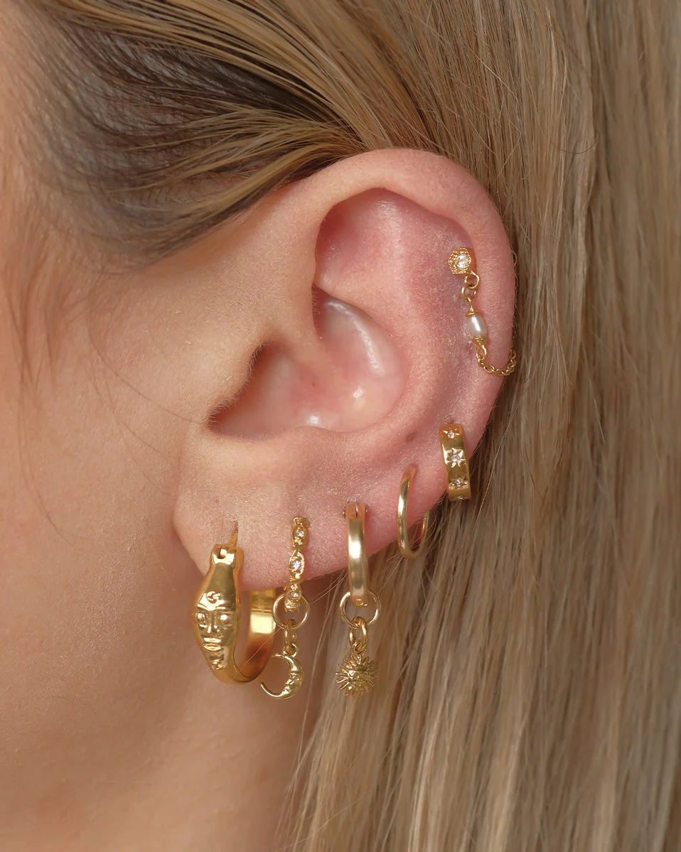 Aurelia Gemstone Huggie Hoops - PRE-ORDER - Image 5