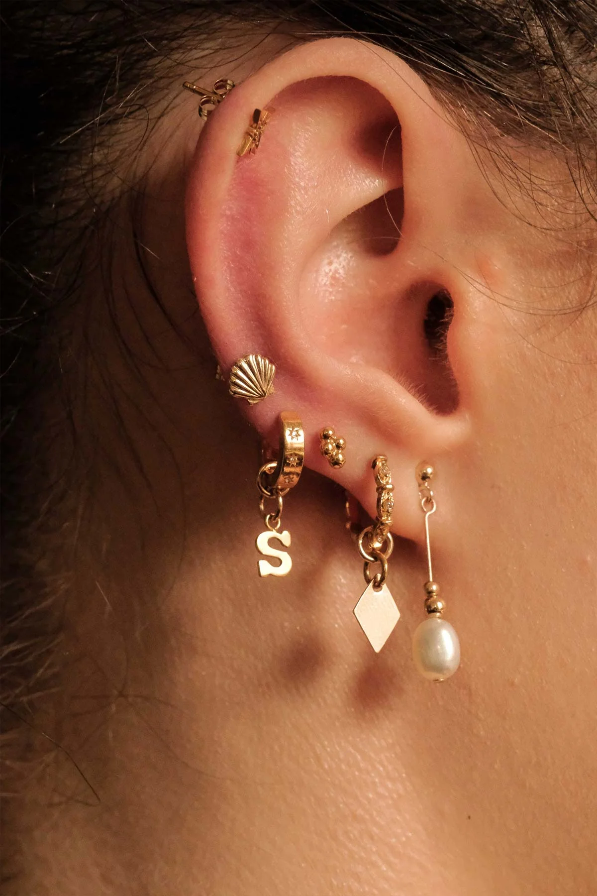 Meghan Pearl Dangle Earrings - Image 3