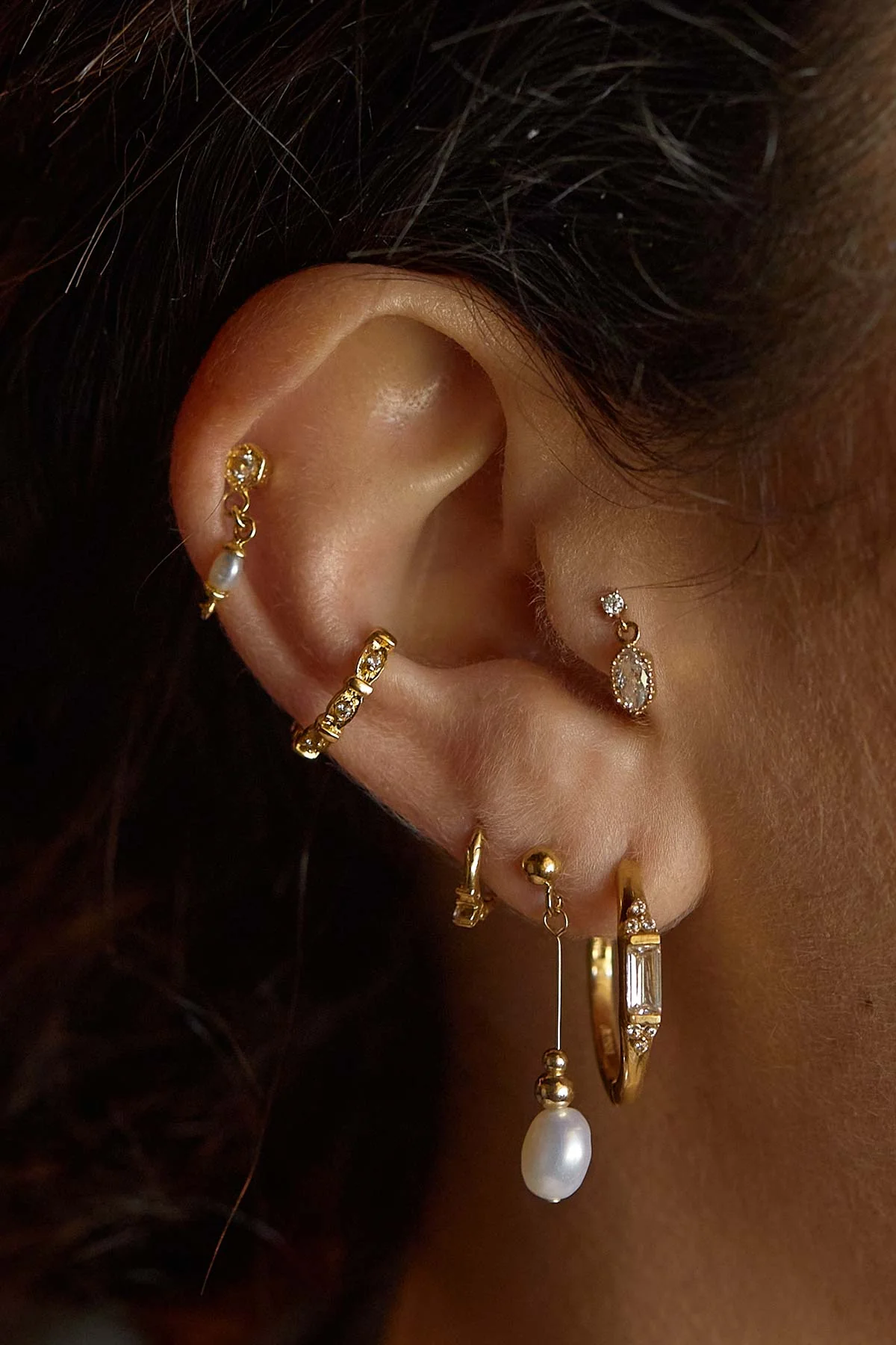 Meghan Pearl Dangle Earrings - Image 5