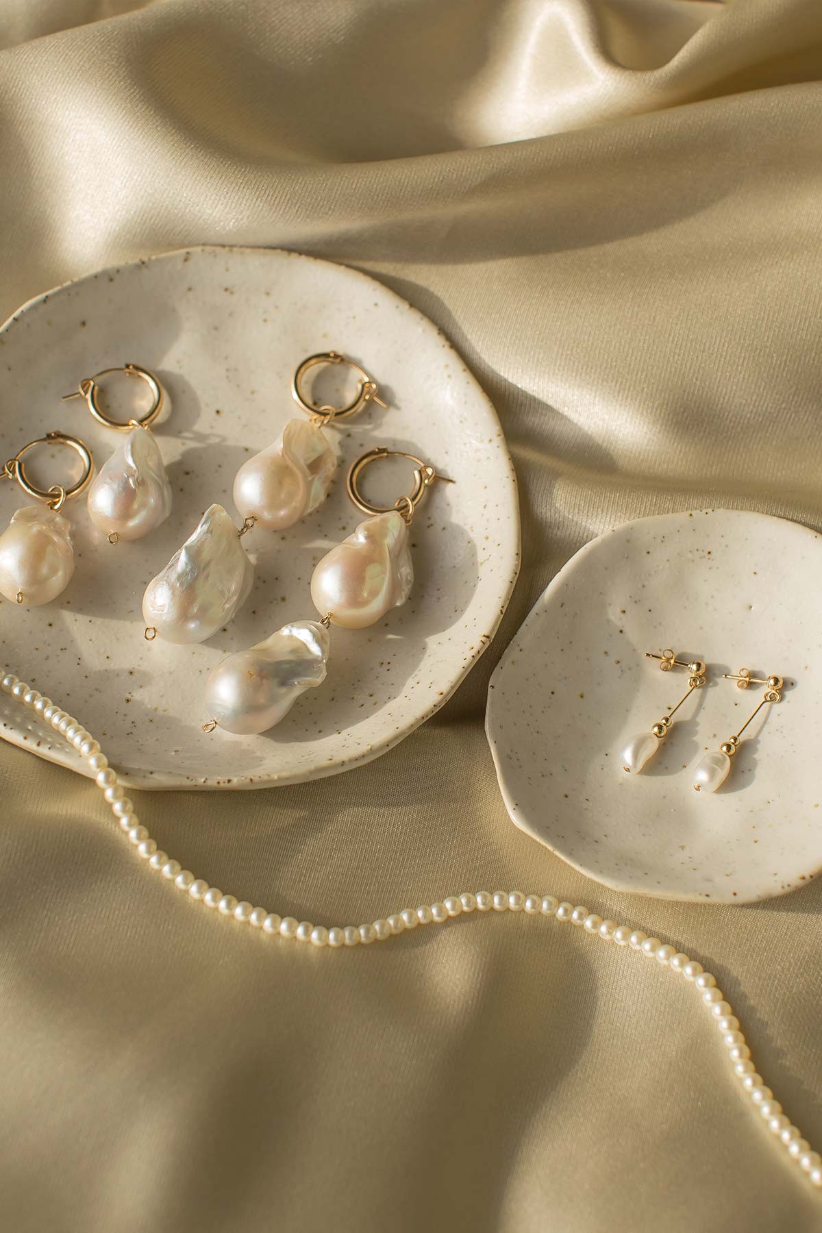 Meghan Pearl Dangle Earrings - Image 6